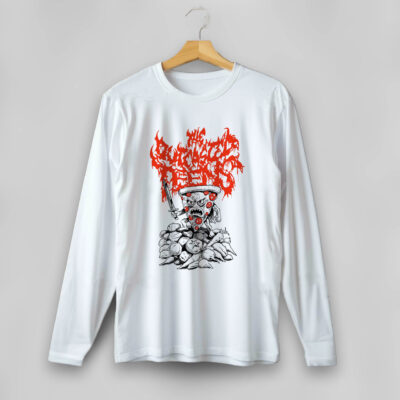 Longsleeve Shirt Snacks & Violence red logo